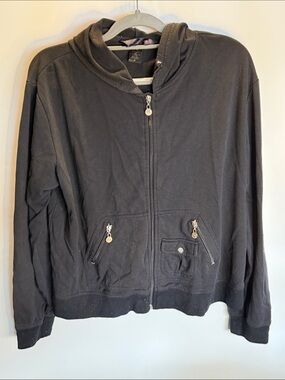 Self Esteem Black Zip-Up Hoodie Jacket - Casual Everyday Layer Size: M